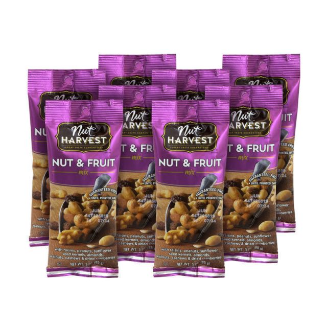 Nut Harvest Nuts, Fruit and Nut Mix, 3 Oz, Box Of 8 (Min Order Qty 2) MPN:62193