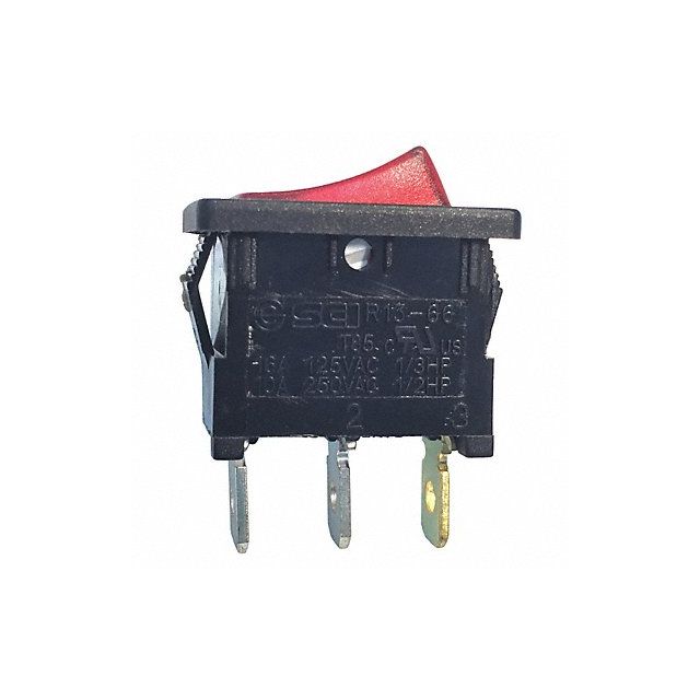 Lighted Mini Rocker Switch SPST 125VAC MPN:GSW-48