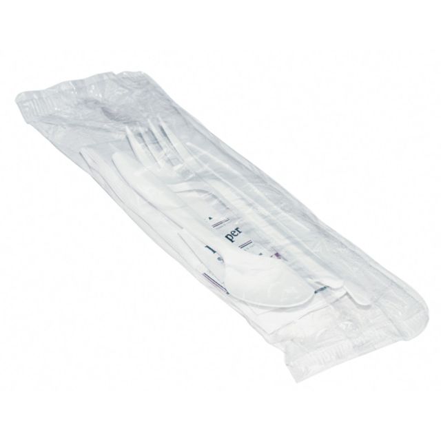 General Paper Wrapped Cutlery Kits, White, Carton Of 250 Kits (Min Order Qty 2) MPN:GALLEYKIT