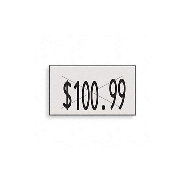 Pricing Labels 1-Line White PK16 MPN:90948