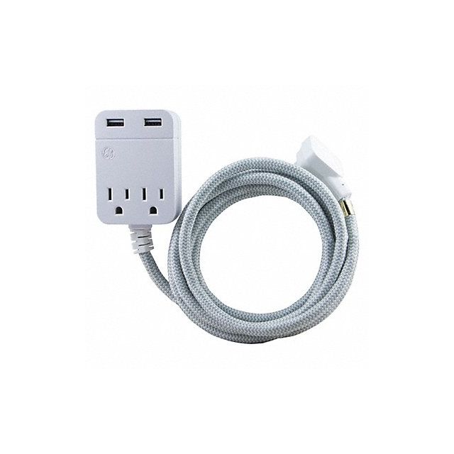 Extension Cord with USB Surge 2-Outlet MPN:38432