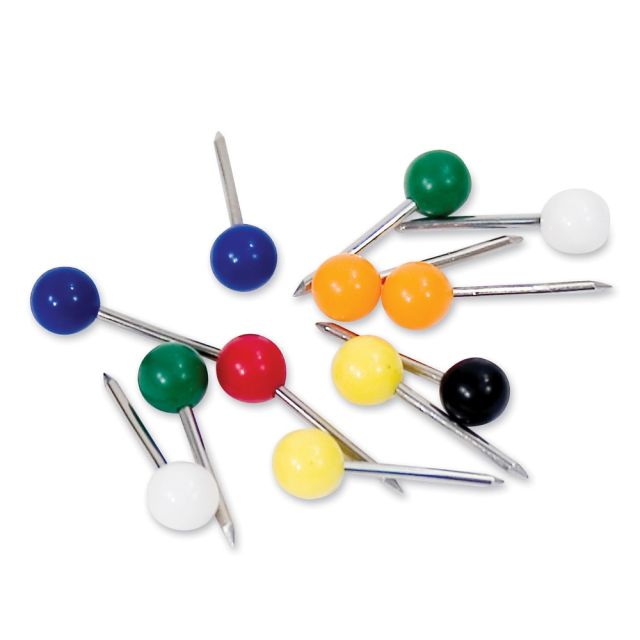 Gem Office Products Spherical Head Map Tacks, Assorted Colors, Box Of 250 (Min Order Qty 7) MPN:MTA250