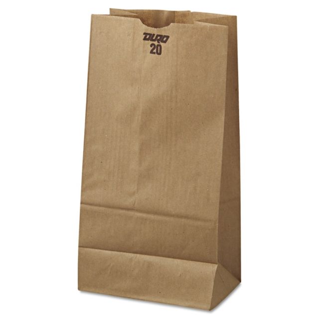 General Paper Grocery Bags, #20, 20 Lb, 16 1/8inH x 8 1/4inW x 5 5/16inD, Kraft, Pack Of 500 Bags (Min Order Qty 2) MPN:18420
