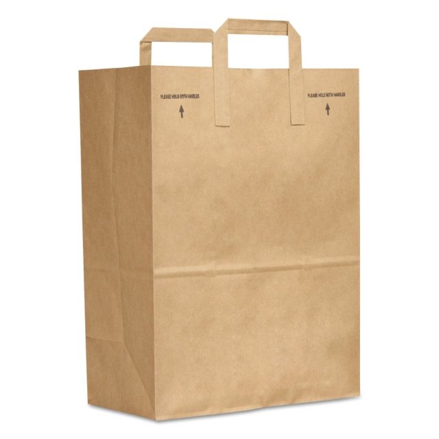 General Paper Grocery Bags, 1/6 BBL, 70 Lb, 17inH x 12inW x 7inD, Kraft, Pack Of 300 Bags MPN:88885