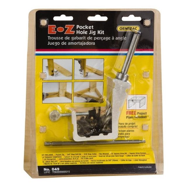 29 Piece, Pocket Hole Jig Kit for Woodworking and Step Drill Bits MPN:849