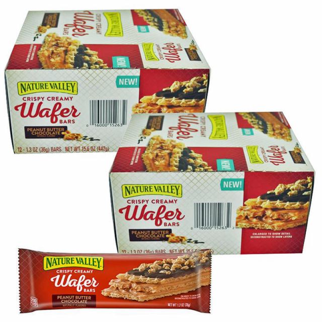 Nature Valley Peanut Butter Chocolate Wafer Bars,1.3 Oz, Carton Of 12 (Min Order Qty 2) MPN:15263000