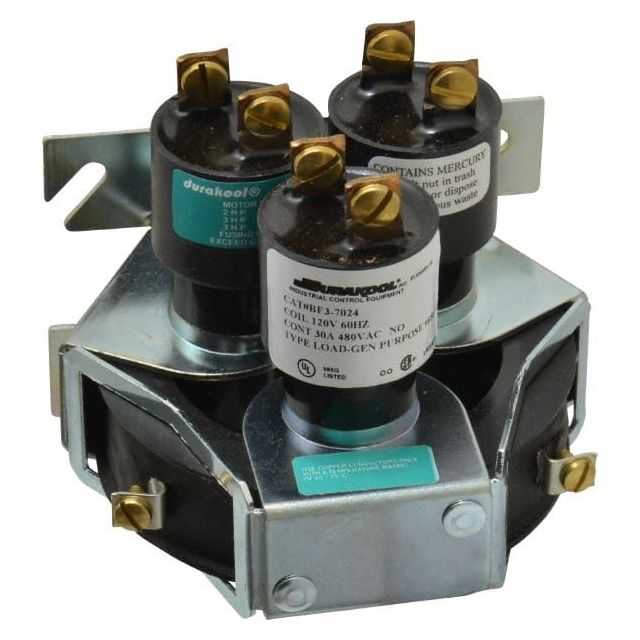 General Purpose Relays, Terminal Type: Screw , Contact Form: 3PST , Base Shape: Standard , Standards Met: CSA File LR2416 MPN:BF3-7024S