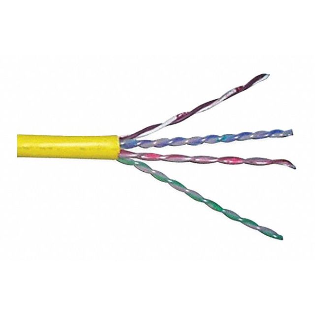 Data Cable Cat 6 23 AWG 1000ft Yellow MPN:7133902