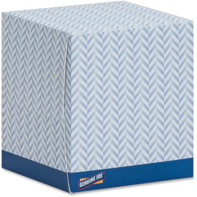 Genuine Joe Cube Box Facial Tissue - 2 Ply - Interfolded - White - Soft, Comfortable, Smooth - For Face, Skin, Home, Office, Business - 85 Per Box - 1728 / Pallet MPN:26085PL