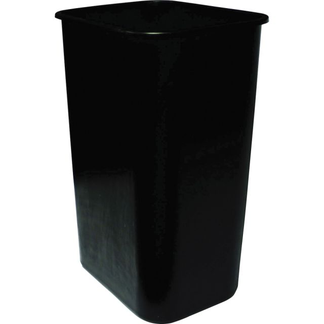Genuine Joe 41-Quart Wastebasket - 10.25 gal Capacity - Durable, Sturdy, Dent Resistant, Chip Resistant, Rust Resistant, Long Lasting - 19.9in Height x 9.4in Width x 15.2in Depth - Polyethylene - Black - 1 Each (Min Order Qty 4) MPN:00061