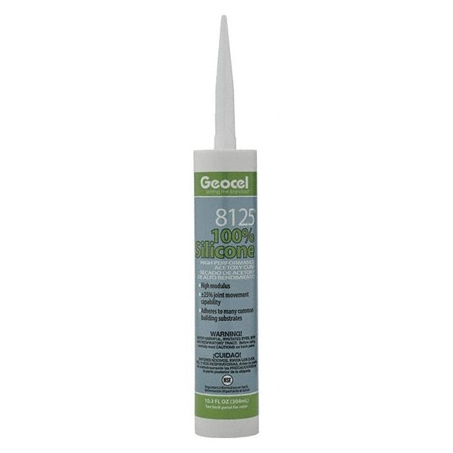 Cure Sealant: 10.3 oz Tube, White, Silicone GC68112 Hardware Glue & Adhesives