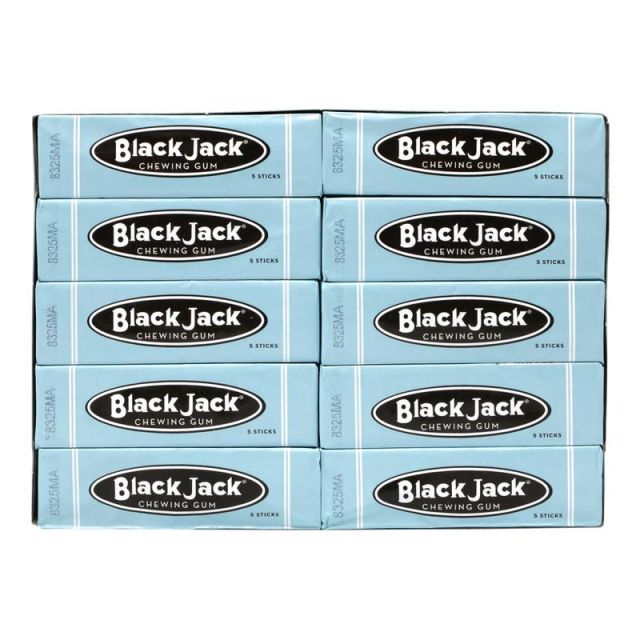 Black Jack Chewing Gum, 5 Sticks Per Pack, Box Of 40 Packs (Min Order Qty 2) MPN:91010