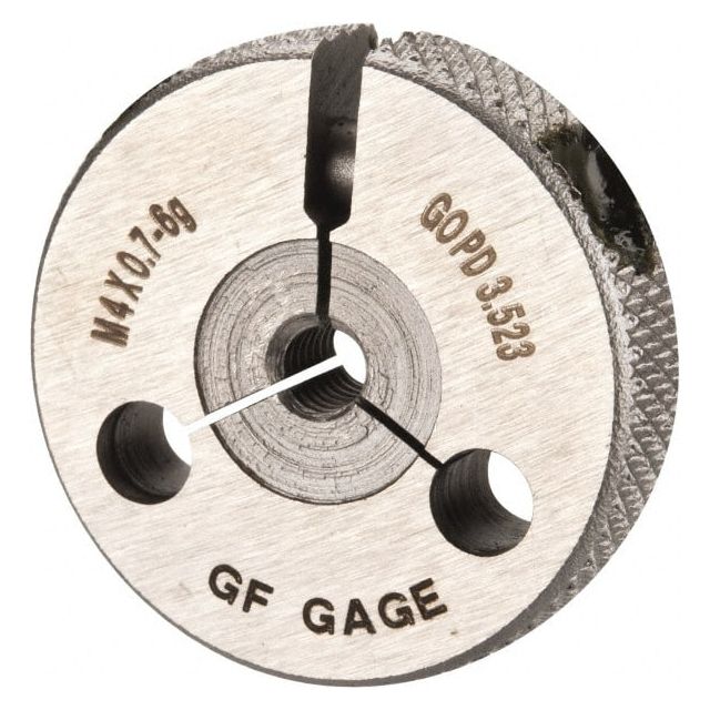 Threaded Ring Gage: M4 x 0.70 Thread, Metric, Class 6G, Go MPN:R0400706GGK