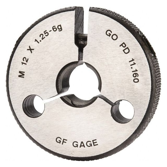 Threaded Ring Gage: M12 x 1.25 Thread, Metric, Class 6G, Go MPN:R1201256GGK