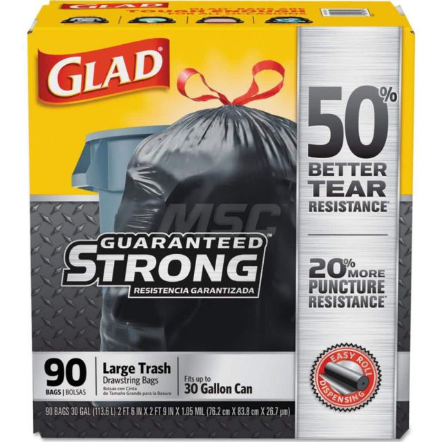 Household Trash Bags: 30 gal, 15 mil, 90 Pack MPN:CLO78952