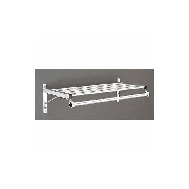 Coat Rack 1 Shelf 36 In W Satin Aluminum MPN:501-36SA