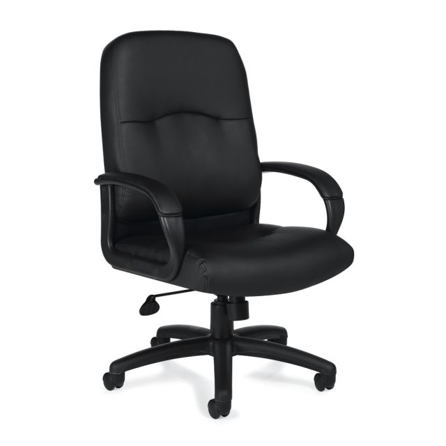 Offices To Go Luxehide Bonded Leather Executive Chair, Black MPN:OTG11617B