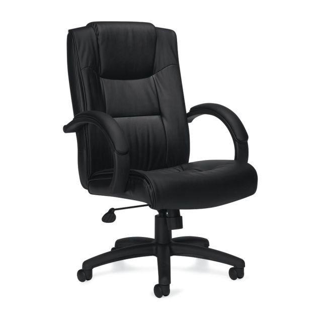 Offices To Go Luxehide Bonded Leather Executive Chair, Black MPN:OTG11618B