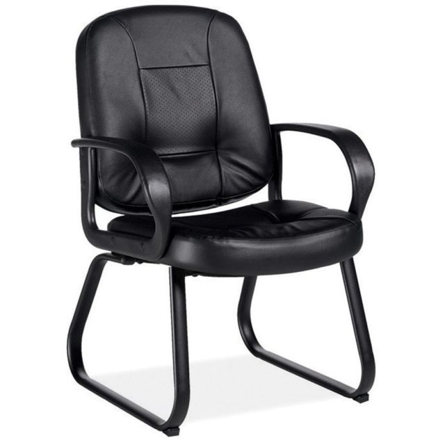 Global Arno Bonded Leather Guest Chair, Black MPN:4004BK-450/550
