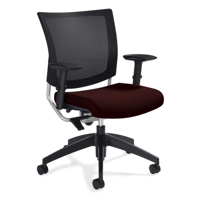 Global Graphic Mesh-Back Task Chair, 36inH x 25inW x 24inD, Cabernet MPN:2738MBG4BK-S101
