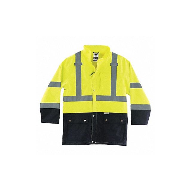 Black Front Rain Jacket Lime XL MPN:8365BK
