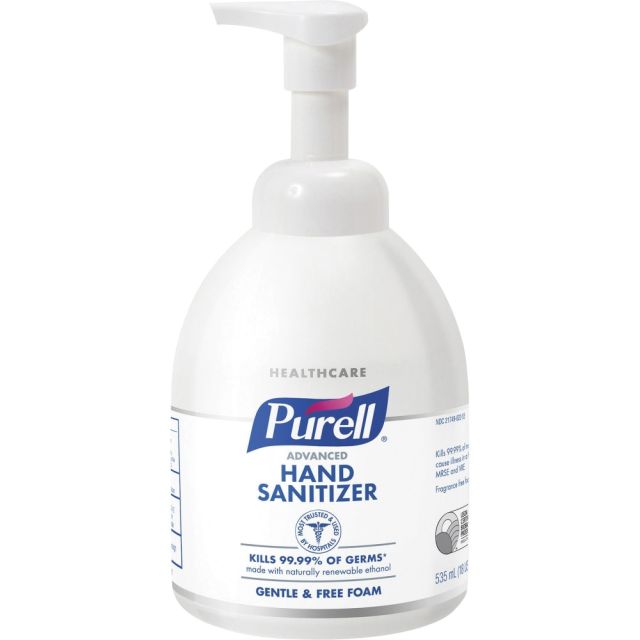 PURELL Advance Sanitizer Green Certified Foam - 18.1 fl oz (535 mL) - Pump Bottle Dispenser - Kill Germs - Hand, Skin - Clear - Non-aerosol, Anti-septic - 1 Each (Min Order Qty 3) MPN:579104