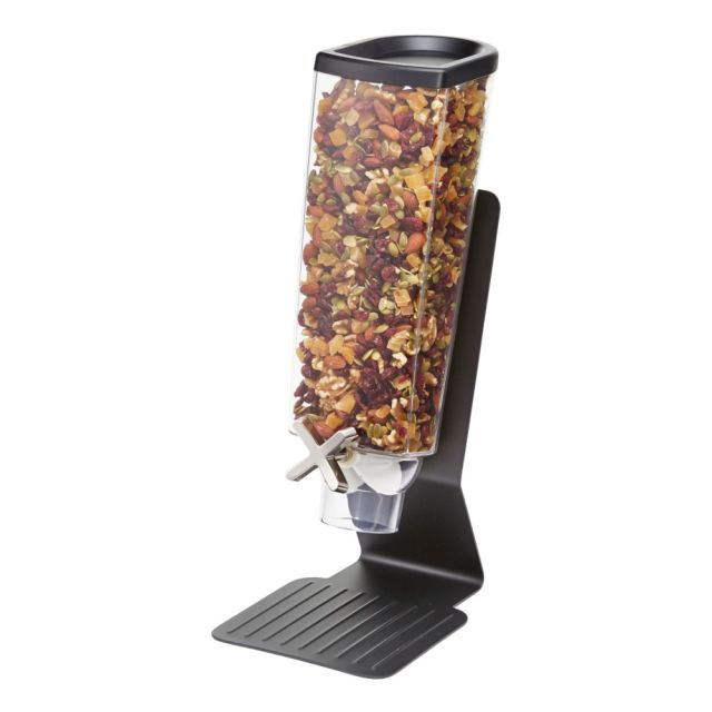 Rosseto Serving Solutions EZ-PRO Dry Food Dispenser, Tabletop Stand, Cereal, 128 Oz, Black/Stainless MPN:EZ50199