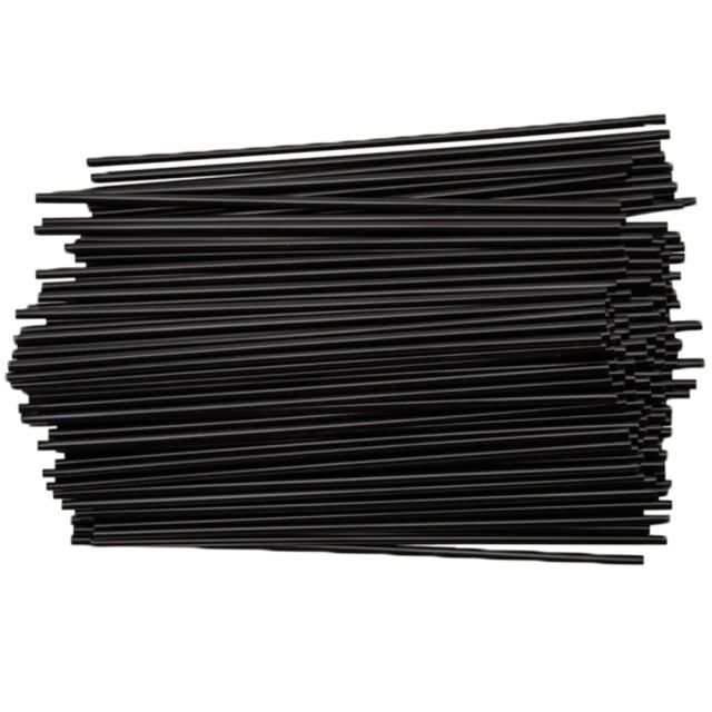 Wrapped Paper Straws, 8in, Black, Case Of 600 Straws (Min Order Qty 2) MPN:51041BW