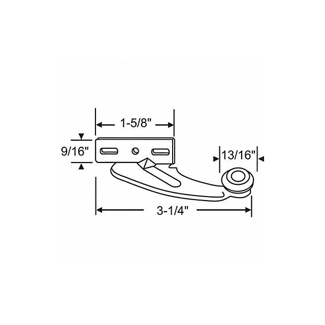 Drawer Roller 1/4 H MPN:45-18