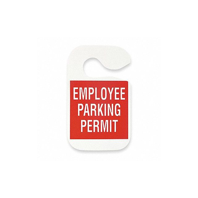 Employee Parking Permit Red PK5 MPN:2XKE7