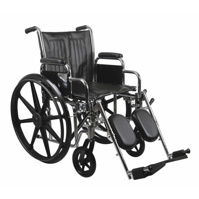 Wheelchair 300lb 18 In Seat Silver/Black MPN:MDS806300D