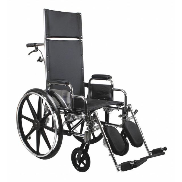 Wheelchair 300lb 18 In Seat Silver/Black MPN:MDS808450