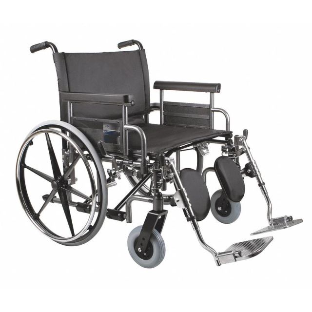 Wheelchair 700lb 26 In Seat Silver/Black MPN:MDS809750