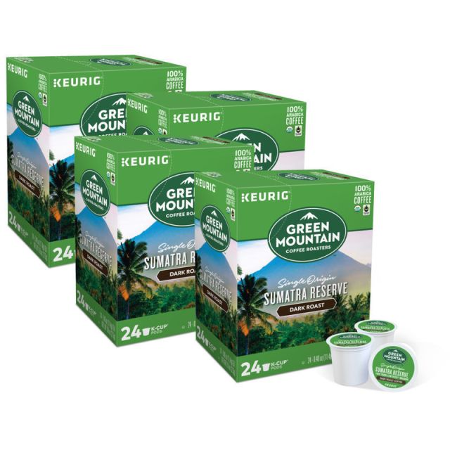 Green Mountain Coffee Single-Serve Coffee K-Cup, Sumatran Reserve, Carton Of 96, 4 x 24 Per 4060CT