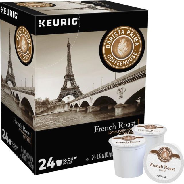 Barista Prima Coffeehouse Single-Serve Coffee K-Cup, French Roast, Carton Of 24 (Min Order Qty 6611