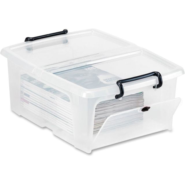 CEP Strata Smart Storemaster Heavy-Duty Storage Box With Butterfly Closure, 20 Liters, Clear (Min Order Qty 3) MPN:2006950110