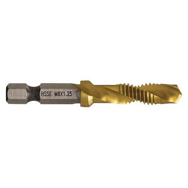 Combination Drill & Tap Sets, Minimum Thread Size (mm): M8x1.25 mm , Minimum Thread Size DTAPSSM8C