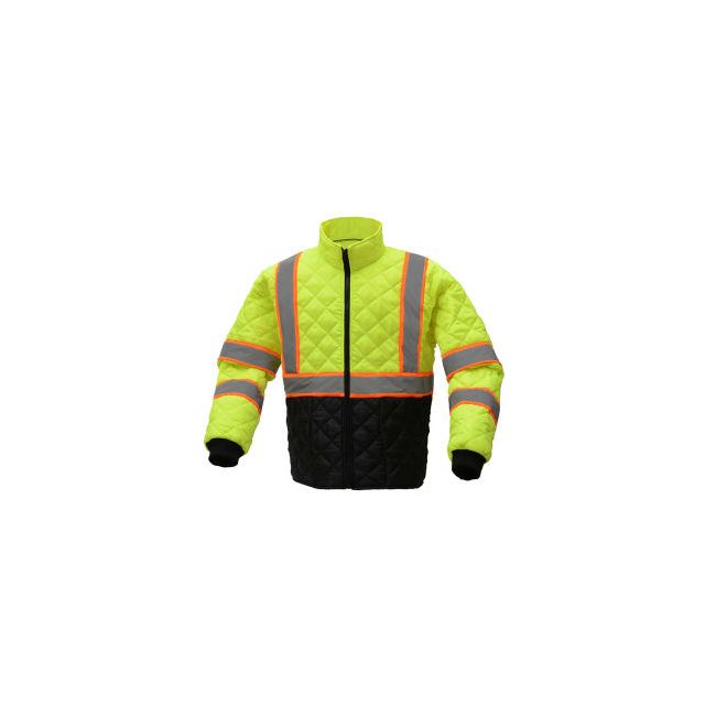 GSS Safety 8007 Quilted Jacket Class 3 Lime/Black XL 8007-XL