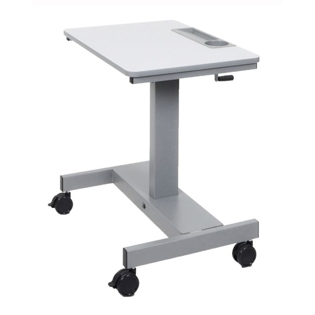 Luxor Crank Adjustable Sit/Stand Student Desk, White MPN:STUDENT-C
