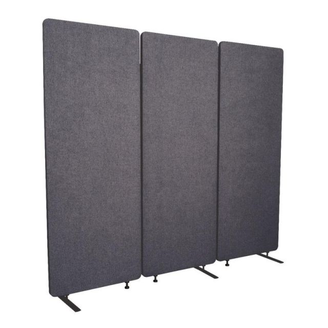 Luxor RECLAIM Acoustic Privacy Panel Room Dividers, 66inH x 24inW, Slate Gray, Pack Of 3 Room Dividers MPN:RCLM7266ZSG