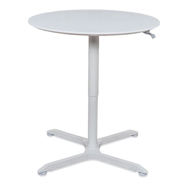 Luxor Round Cafe Table, 42-7/16inH x 32inW x 32inD, White MPN:LX-PNADJ-32RD