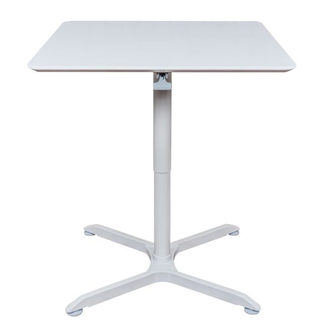 Luxor Square Cafe Table, 42-7/16inH x 32inW x 32inD, White MPN:LX-PNADJ-32SQ