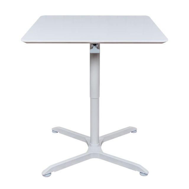 Luxor Square Cafe Table, 42-7/16inH x 36inW x 36inD, White MPN:LX-PNADJ-36SQ