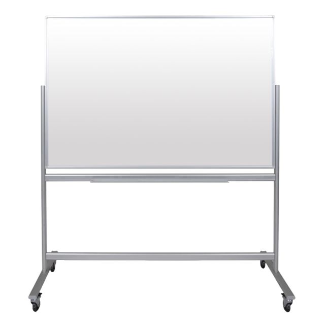 Luxor Mobile Double-Sided Magnetic Dry-Erase Whiteboard, 40in x 60in, Aluminum Frame With Silver Finish MPN:MMGB6040