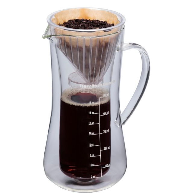 Hamilton Beach Pour Over Coffee Maker, 17 Ounce Glass Carafe - Glass Body (Min Order Qty 3) MPN:40406