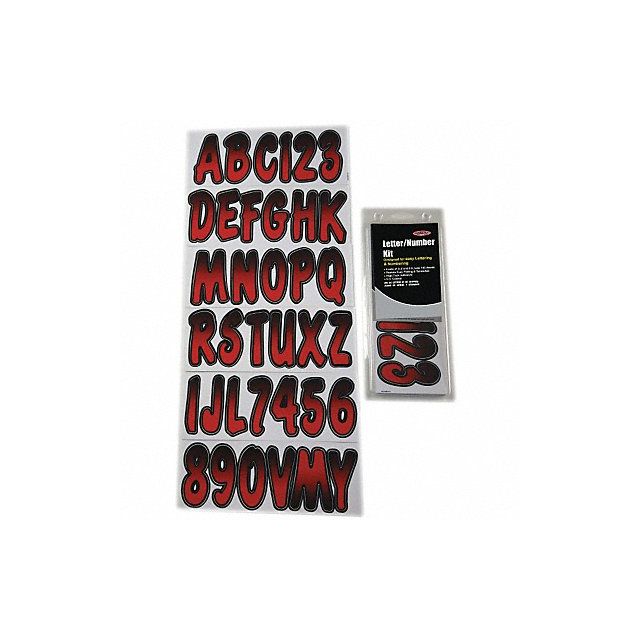 Number and Letter Combo Kit Red/Black MPN:GREBKG200