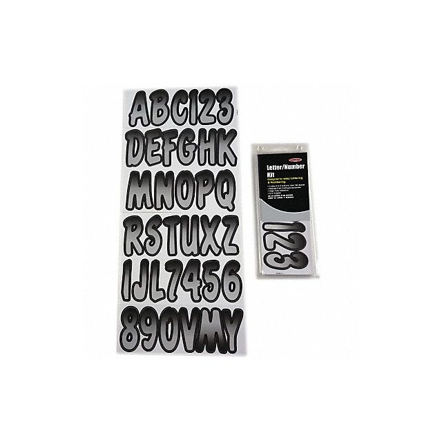 Number and Letter Combo Kit Silver/Black MPN:GSIBKG200