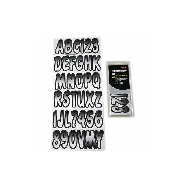 Number and Letter Combo Kit White/Black MPN:GWHBKG200