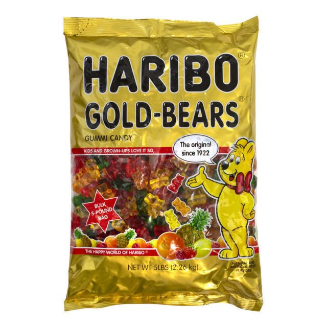 Haribo Gummies, Gold Bears, 5-Lb Bag (Min Order Qty 2) MPN:209-00042