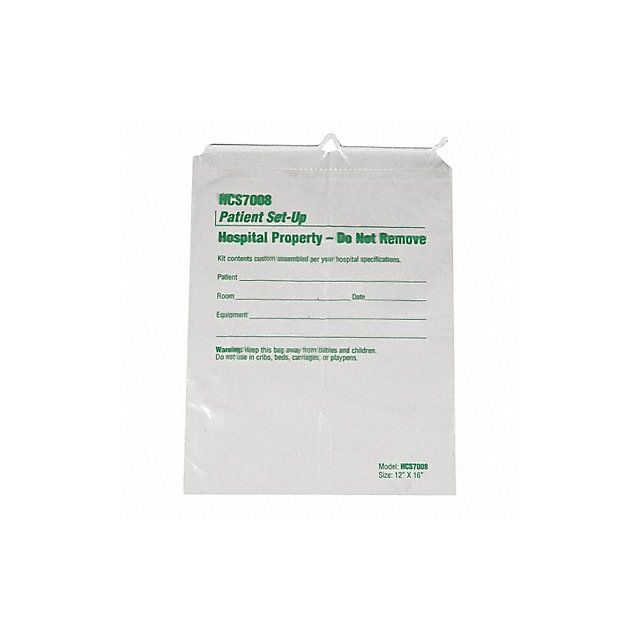 Patient Set-Up Bag Plastic Clear PK500 MPN:HCS7008